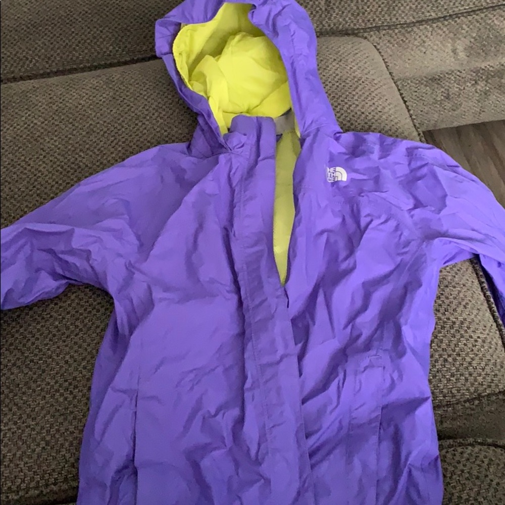 Big girls North Face rain jacket